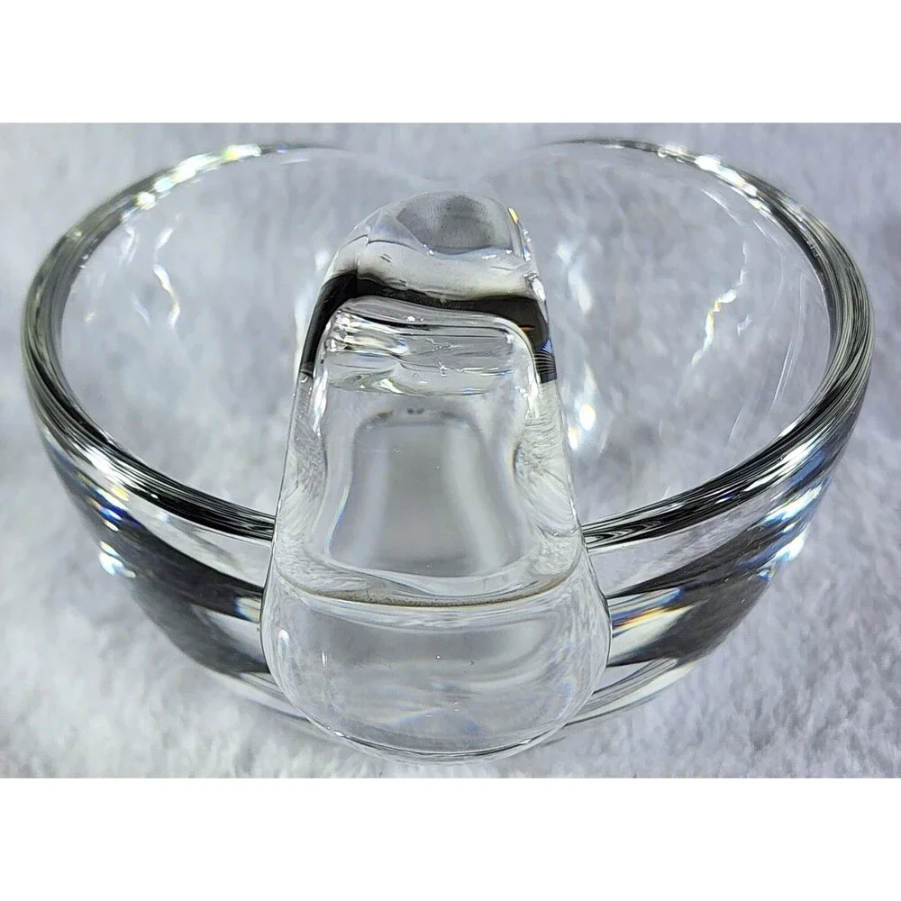 Beautiful Steuben Crystal Clear Art ~ Gravy/Sauce Boat ~ Signed!
